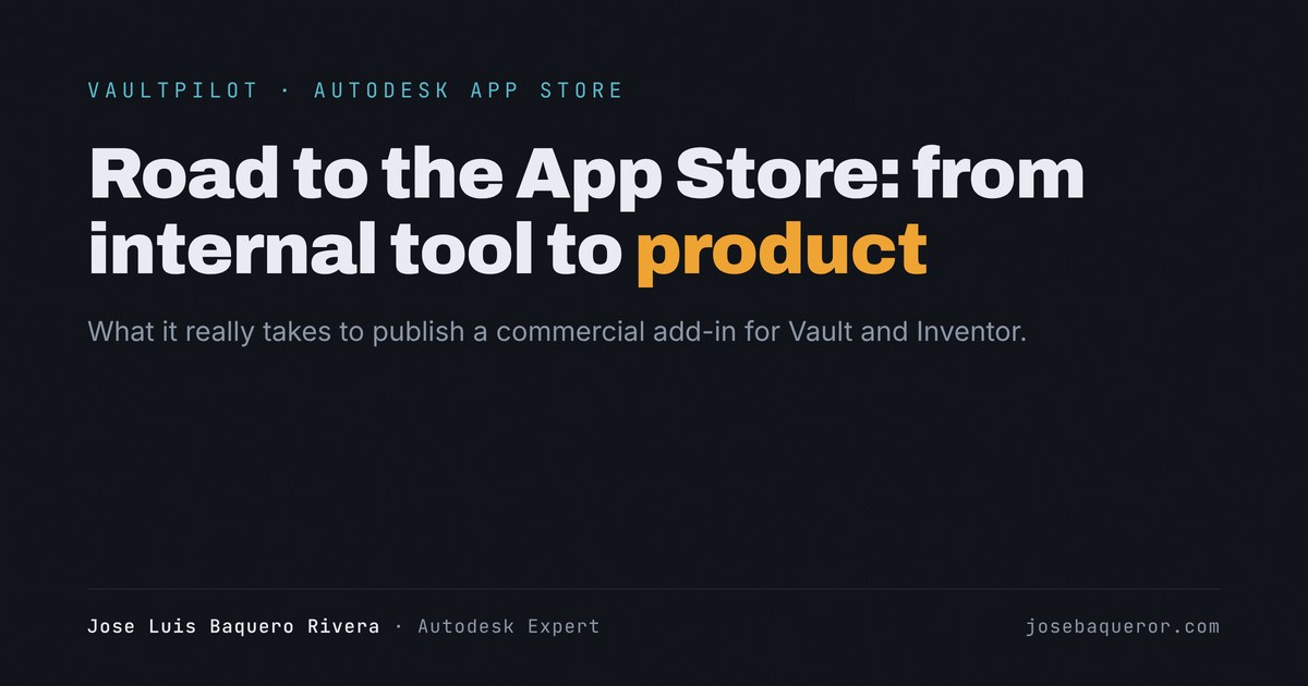 Road to the Autodesk App Store: from internal tool to product
