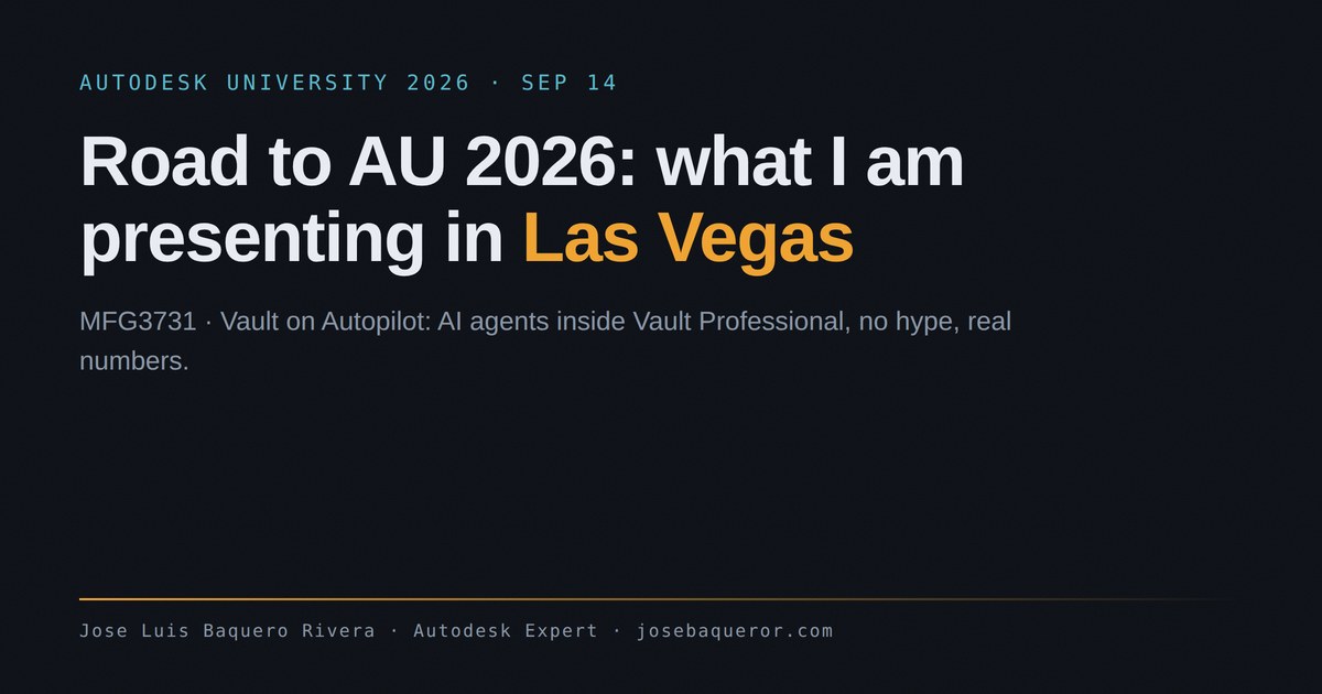 Road to AU 2026: what I am presenting in Las Vegas