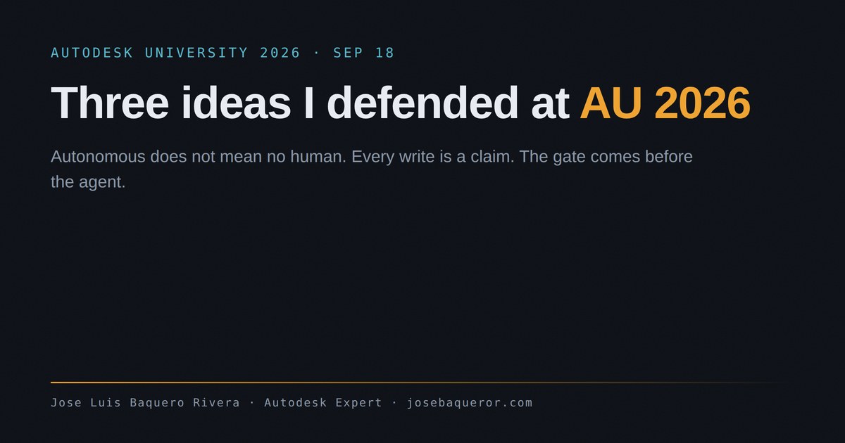 Three ideas I defended at AU 2026