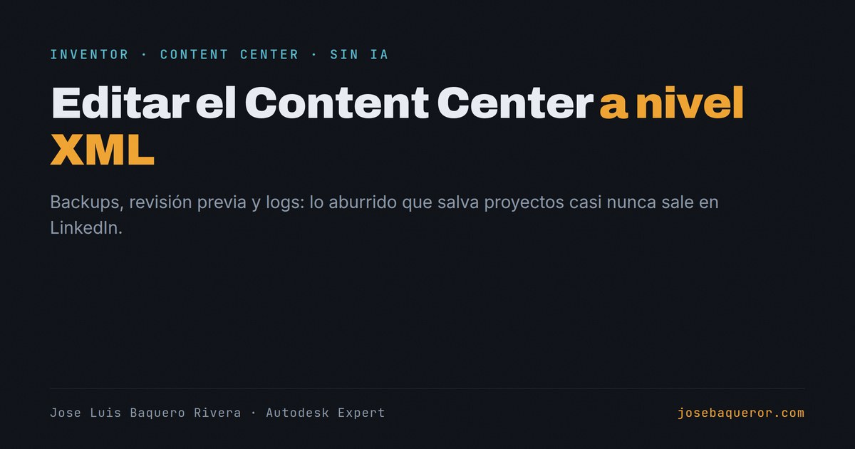 Editar el Content Center a nivel XML