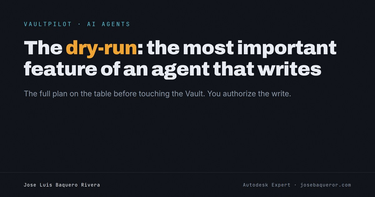The dry-run: the most important feature of an agent that writes