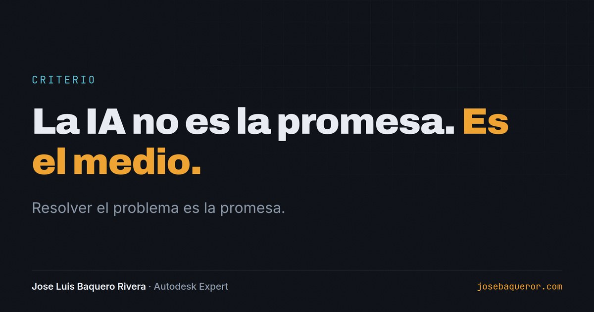 La IA no es la promesa. Es el medio.