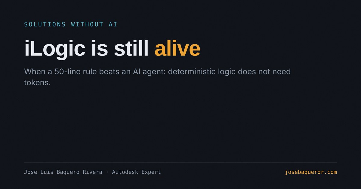 iLogic is still alive: when a 50-line rule beats an agent