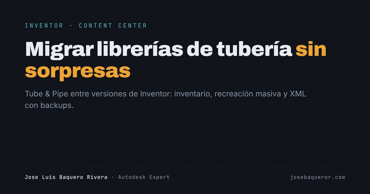 Migrar librerías de tubería entre versiones no es copiar carpetas