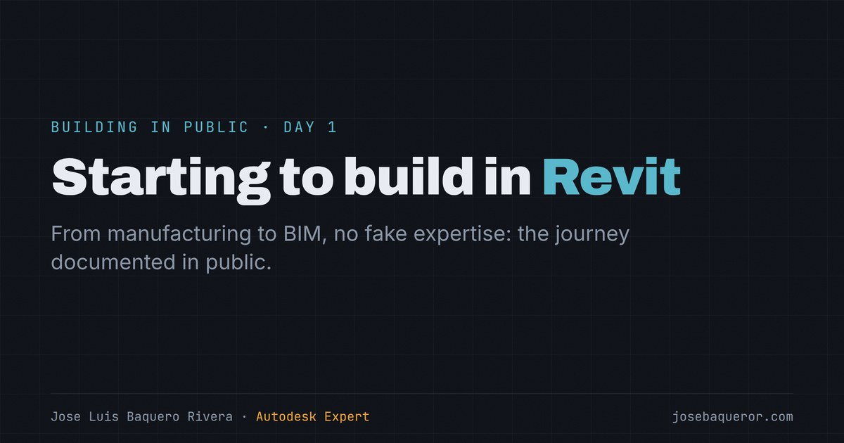 Starting to build in Revit (and documenting it in public)