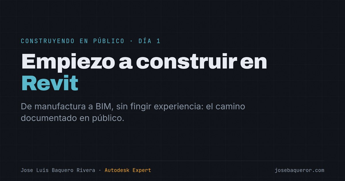 Empiezo a construir en Revit (y lo voy a documentar en público)